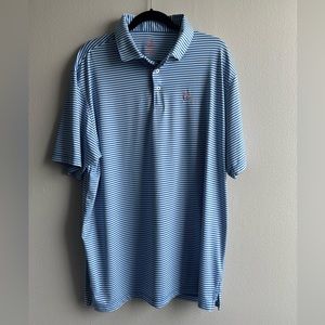 XXL Rhoback “The Birdie” polo - blue white pink